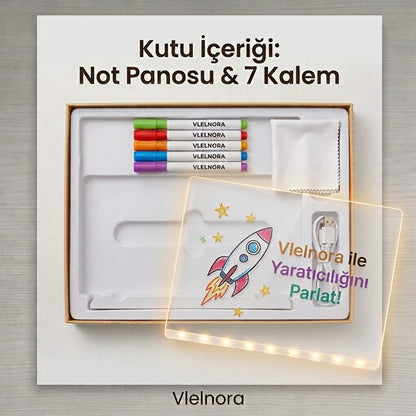 Vlelnora Akrilik led yazı tahtası