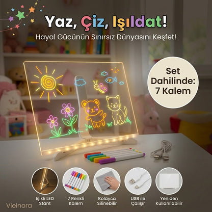 Vlelnora Akrilik led yazı tahtası